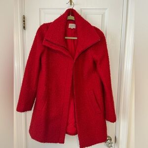 LOFT Red Boucle Jacket